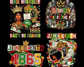 Juneteenth Bundle PNG: Black Excellence Designs for Shirts (Digital Download)