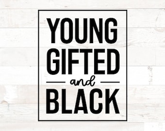 Jóvenes superdotados y negros SVG: Orgullo de melanina (Descarga digital)