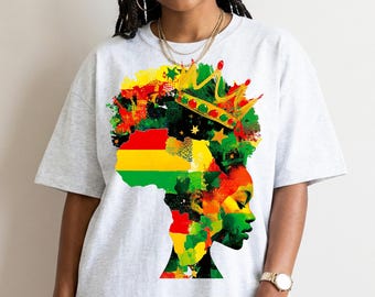 Afro Woman Juneteenth Shirt PNG, Africa Juneteenth PNG Designs Clipart Black History (Digital Download)