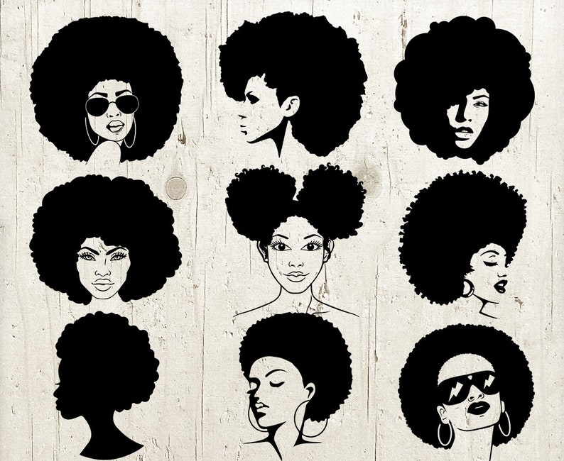 Black Woman SVG bundle Afro woman Silhouette svg files image 1. Back to sea...