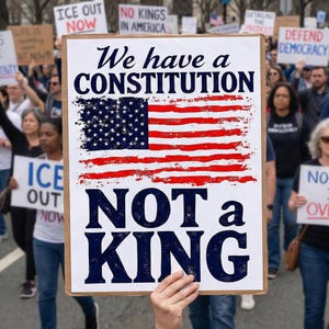 No Kings Sign: Best 2026 We Have a Constitution, Anti-Trump Protest Sign, PRINTABLE Digital Download image 3