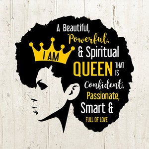 Afro Woman SVG, Afro Girl Svg, black queen Svg, Black Womann Svg, Black is Beautiful, African American woman svg clipart