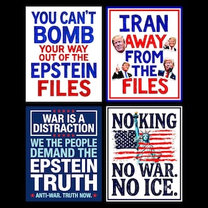 Anti War Protest Signs Bundle: No Kings Printable, Anti-Trump, Defend Democracy (Digital Download)
