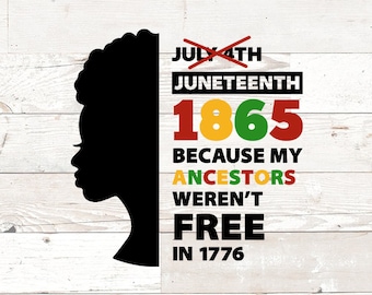 Juneteenth Black Woman PNG SVG, Freedom Day 1865 (Digital Download)