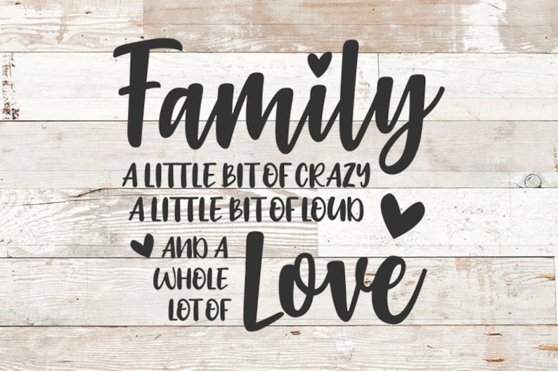 Family A Little Bit Of Crazy Quote Family A Little Bit Of Crazy A Little Bit Of Loud & A Whole | Etsy