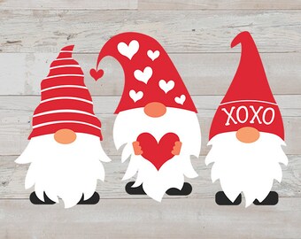 Valentine Gnome SVG, Nordic Gnomes with Heart, Cut File (Digital Download)