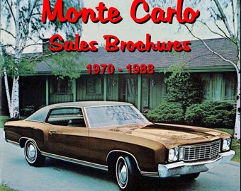 Folletos de ventas de Chevrolet Monte Carlo 1970-1988