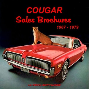Mercury Cougar Sales Brochures 1967 - 1979 