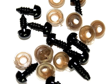 6mm black safety eyes
