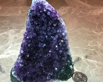 Flash Sale!!** LARGE Amethyst Druze Crystal Cluster With Cut Base Specimen ~ 1 lb. Free S&H *Ms. Turquoise