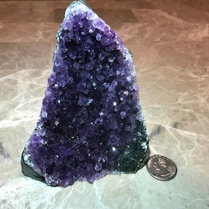 Flash Sale!!** LARGE Amethyst Druze Crystal Cluster With Cut Base Specimen ~ 1 lb. Free S&H *Ms. Turquoise