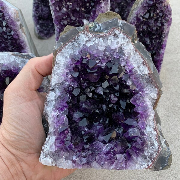 Flash Sale!!** STUNNING EXTRA EXTRA Large Amethyst Geode Druze Crystal Cluster w/ Cut Base Specimen ~ 3 Lbs *Best Seller* Free S&H