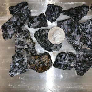 Flash Sale!!** INDIGO GABBRO rough, charged 2000 carat lot + a free selenite charging stick Free S&H