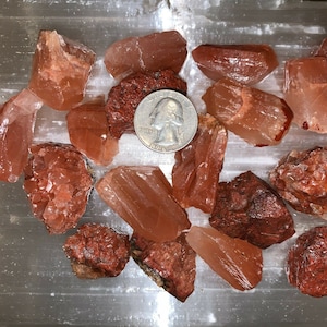 Flash Sale!!** RED CALCITE, charged 2000 carat lot + a free selenite charging stick Free S&H