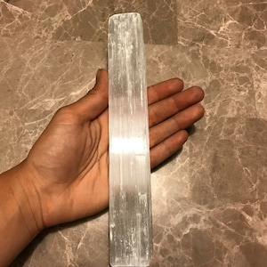 Flash Sale!!** Very Large 8 inch Selenite Rough Stick/Log (1) Stick/Log Very Nice Specimen! Free S&H