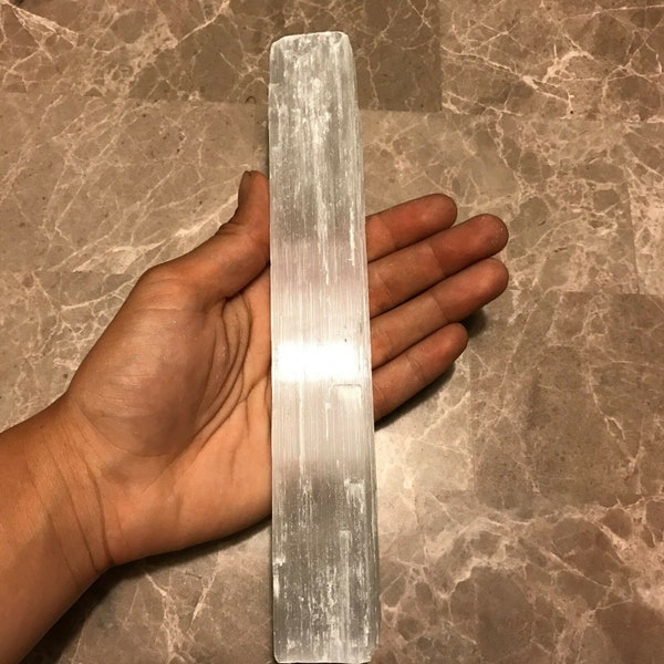 Flash Sale!!** Very Large 8 inch Selenite Rough Stick/Log (1) Stick/Log Very Nice Specimen! Free S&H