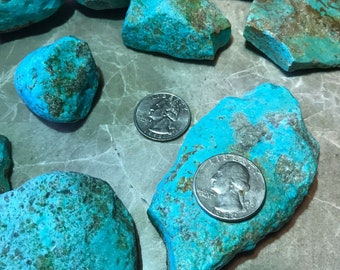 Flash Sale!!** Kingman Arizona Turquoise Rough - 1/2 Pound Lots - Very High Quality Free S&H