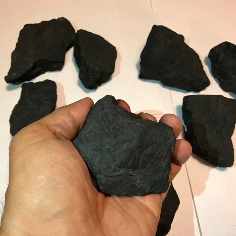 Rough SHUNGITE Specimen 2 Billion Years Old Ancient Healing Stone 1 Stone
