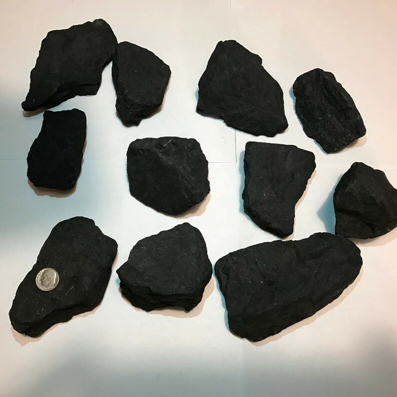 Rough SHUNGITE Specimen 2 Billion Years Old Ancient Healing Stone 1 Stone