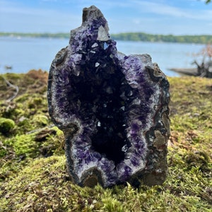 Flash Sale!!** HUGE XXXL LARGE Amethyst Druze Geode Crystal Cluster With Cut Base Specimen ~ 3.5-5.5 Lbs *Best Seller* Free s&h