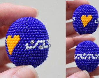 Beaded Easter Egg Crochet Pattern - Mini Decoration (PDF)