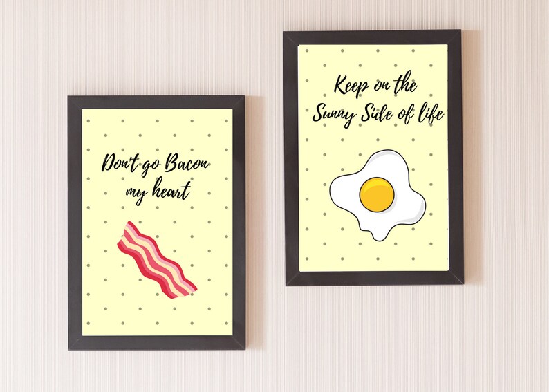 Kitchen Wall Art Funny Wall Decor Cute Kitchen Art Kitchen | Etsy