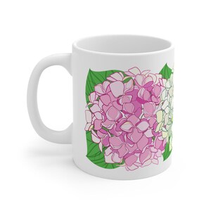 Hydrangea Mug, Hydrangea, Blue Hydrangea, Pink Hydrangea, Floral Gifts, Flower, Gardener Gifts, Shower Gifts, Floral, Flowers, Girl Gifts