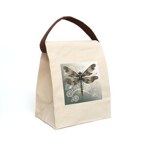Bolsa de lona Steampunk con diseño de libélula: ecológica, ideal para el colegio, el trabajo y el picnic. Un regalo para los amantes de la naturaleza.