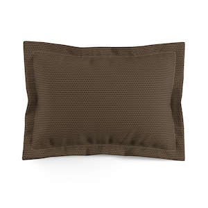 Brown Tweed Print Pillow Sham | Modern Victorian Industrial Design | Microfiber Sham with Envelope Closure | King & Standard Sizes