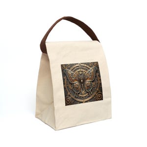 Bolsa de almuerzo de lona con diseño de mariposas Steampunk: bolsa ecológica para la escuela, el trabajo y el picnic para amantes de la naturaleza.