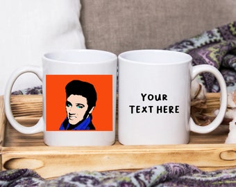 Elvis Pop art style 11oz mug personslised gift for Elvis fans