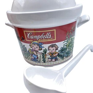 1993 Campbells Kids Ceramic Tureen w/Ladle. 1.5 qt-New in Box Never Used
