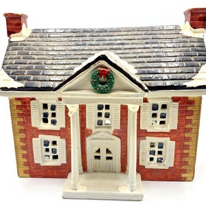 Vintage Yuletide Federal House 1986 Ceramic Dept. 56
