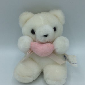 White Bear with Pink Heart (Oriental Trading Company)