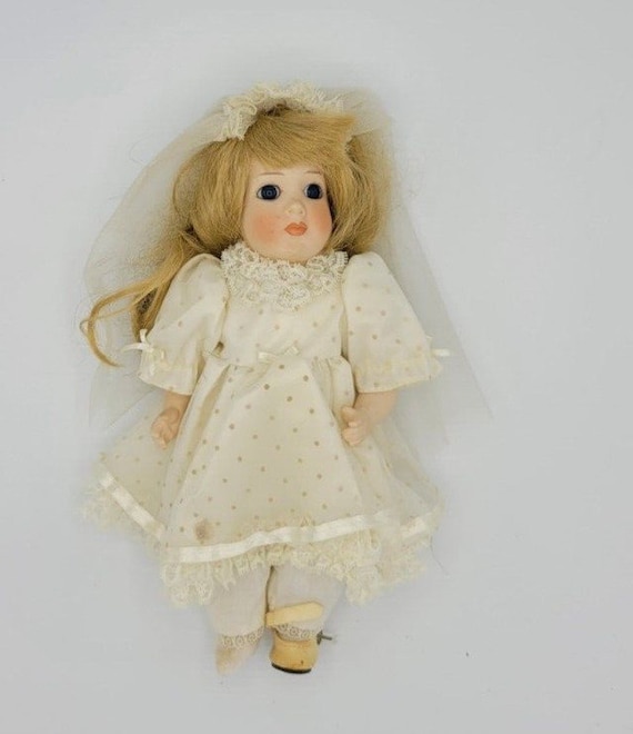 Porcelain Wedding Doll 13" Aprox Tall - image 1