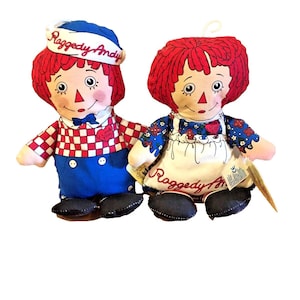 Raggedy Ann & Andy Beanbag Dolls by Applause