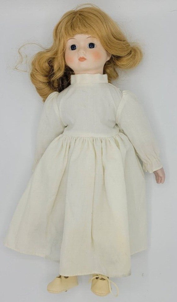 Porcelain Candy-striped Doll Tall - image 3