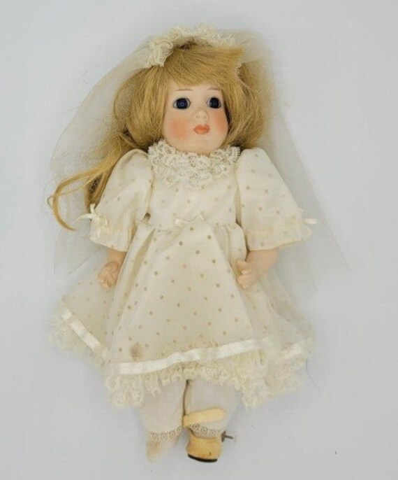 Porcelain Wedding Doll 13" Aprox Tall - image 4