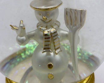 Snowman Snow Globe Music Box