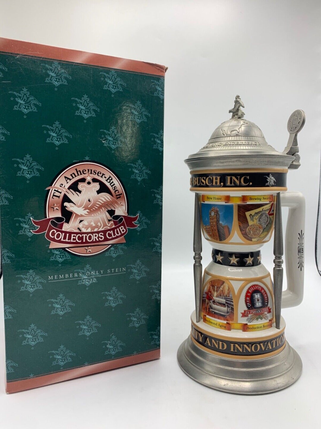 BUDWEISER Collectible Beer Stein History of Quality and Etsy