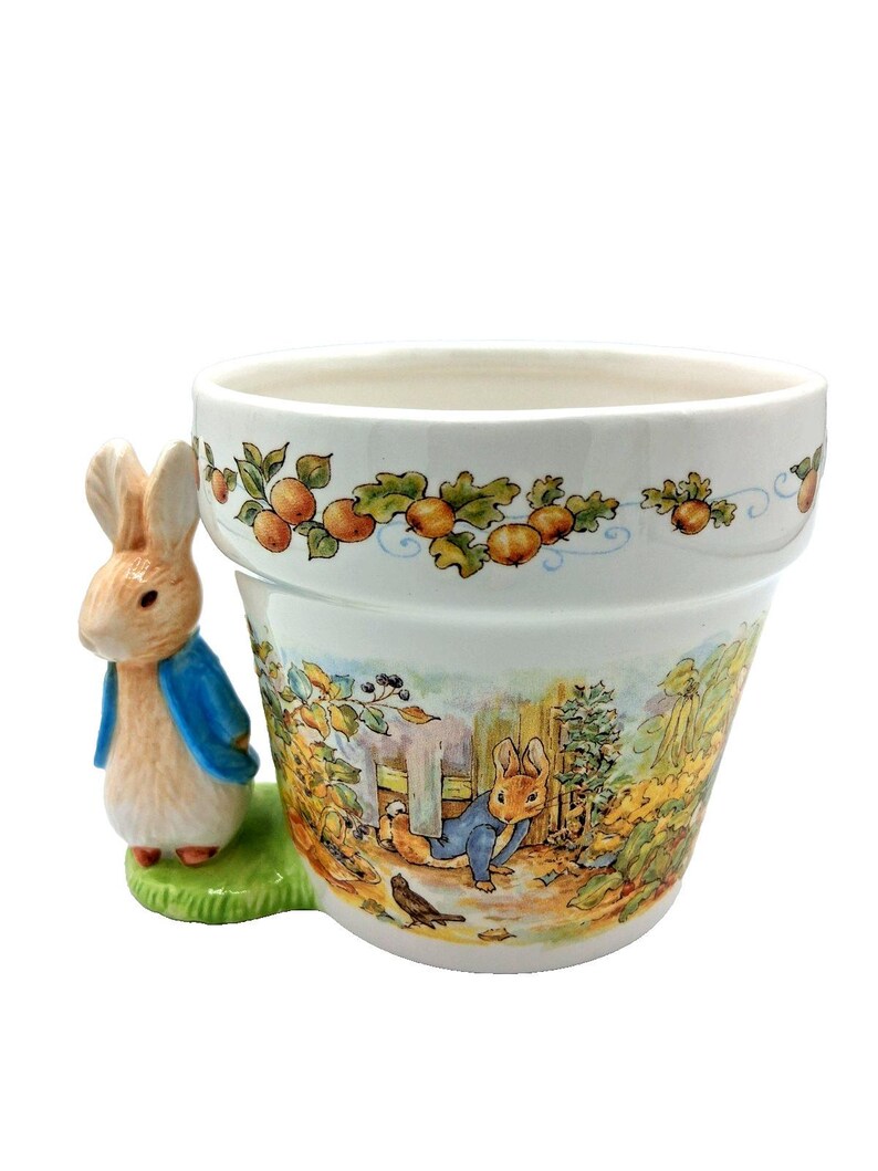 Ceramic Peter Rabbit Planter by Beatrix Potter 1997 Teleflora - Etsy
