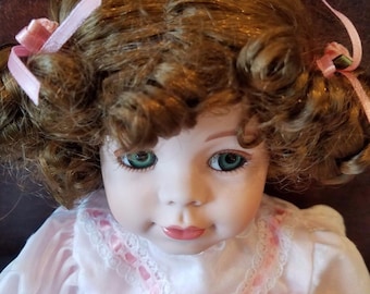 Dynasty Doll Collection 16" Tall Victorian Porcelain Doll "Janie"
