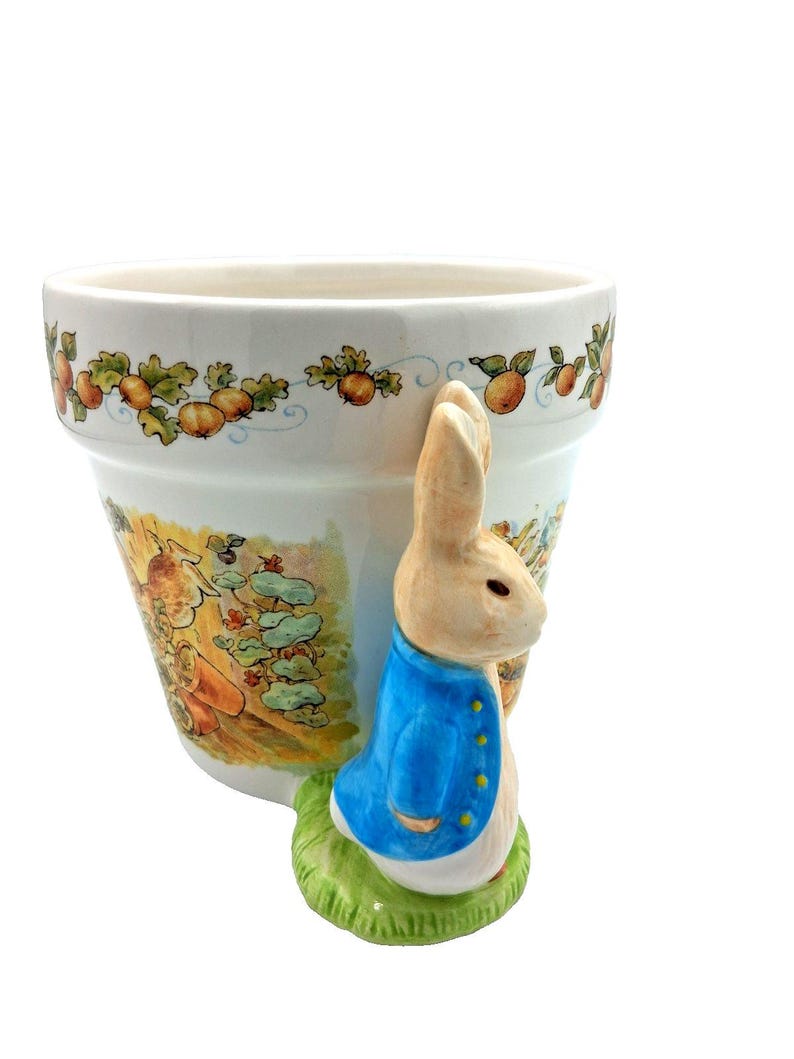 Ceramic Peter Rabbit Planter by Beatrix Potter 1997 Teleflora - Etsy