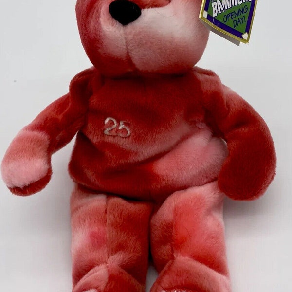 Salvinos Bamm Beanos Mark McGwire Plush Bear MLB Rare Vintage NWT