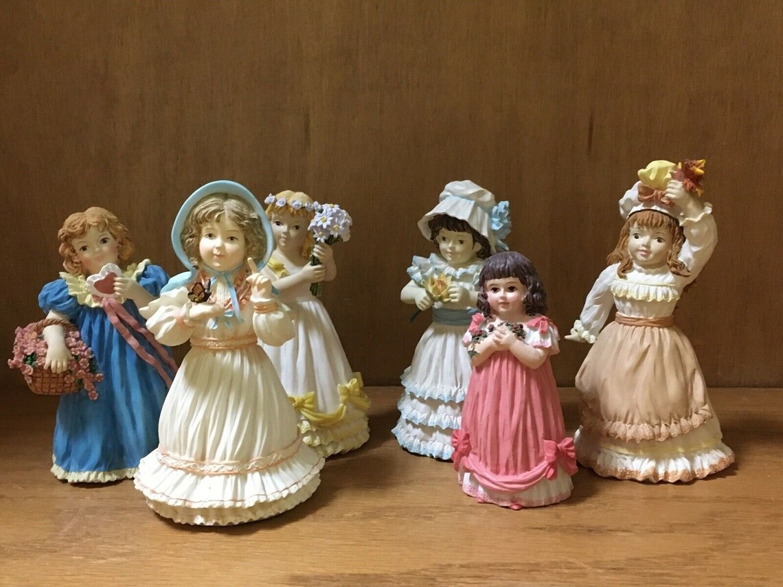 Set of 6 Maud Humphrey Bogart Figurines Limited Editions Etsy