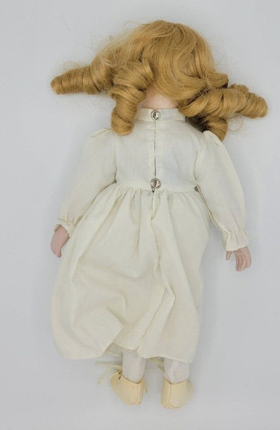 Porcelain Candy-striped Doll Tall - image 5