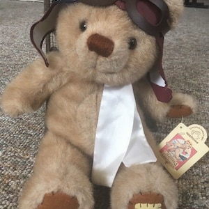 Applause Teddy Tum Tum Aviator Plush Stuffed Teddy Bear RARE - Has Tags