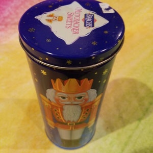 Brach&#39;s 8&quot; x 3.5&quot; Nutcracker Christmas Decoration Tin
