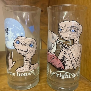Lot de 2 verres de collection vintage ET vintage des années 80 Pizza Hut