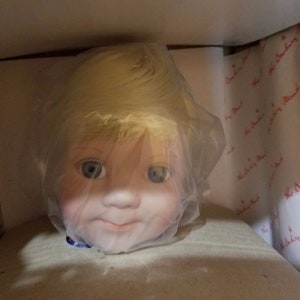 Elke Hutchens in Origina Box 11&quot; (sitting) Doll named Brian porcelain and cloth